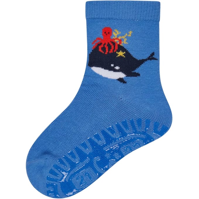 Merkloze Baby Sokken met Walvisprint & Antislipzool - Comfort & Grip