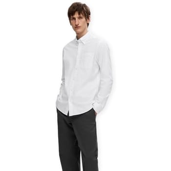 Overhemd Lange Mouw Selected Noos Regrick Oxford Shirt - White