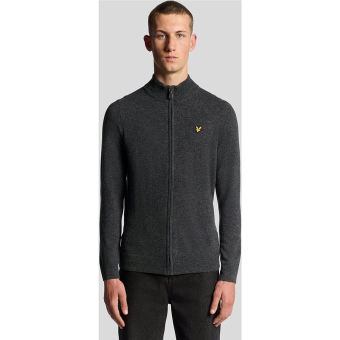 Lyle & Scott Kn2102vc Trui Met Volledige Rits Grijs S Man