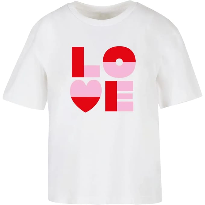 Dames-T-shirt Miss Tee Love Heart Letters