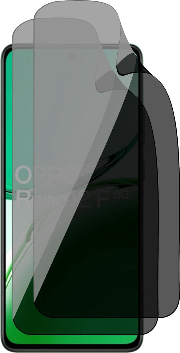 Privacy Screenprotector geschikt voor Oppo Reno 12F - 2x FlexGuard Screen Protector