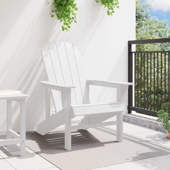 vidaXL Adirondack-stoel Wit 82 x 74 x 92 cm HDPE