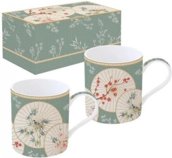 EAYSY LIFE -SET VAN TWEE MOKKEN MET OOR - ORIENTAALSE PRINT - 350 ML