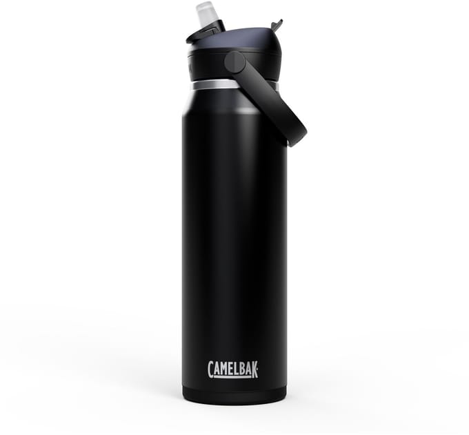 CamelBak Thrive Flip Straw Drinkfles - 1 L - RVS - Met Rietje - Isolatie Waterfles - Zwart