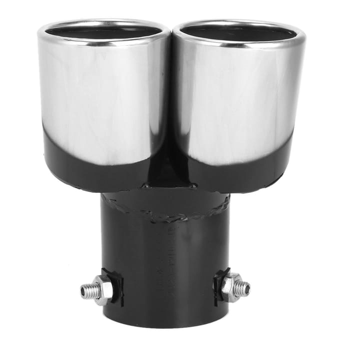 63mm   2.5in Roestvrij Staal Auto Dubbele Uitlaatpijp Eindstuk Auto Accessoire