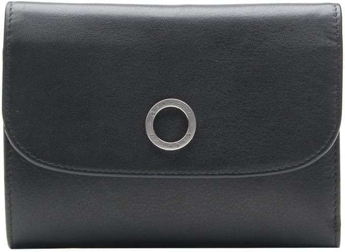 Esquire Leren portemonnee Athena RFID Lady Wallet Black zwart