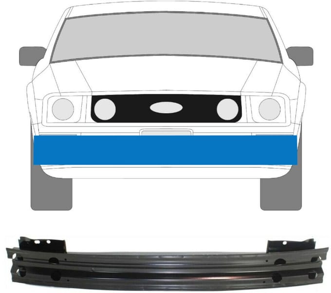 Versterking voorbumper / balk voor Ford Mustang 2004-2015