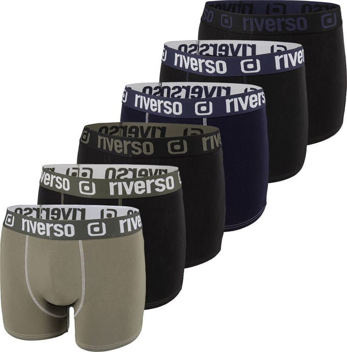 riverso Heren Boxershorts RIVOle 6-Pack Veelkleurig S