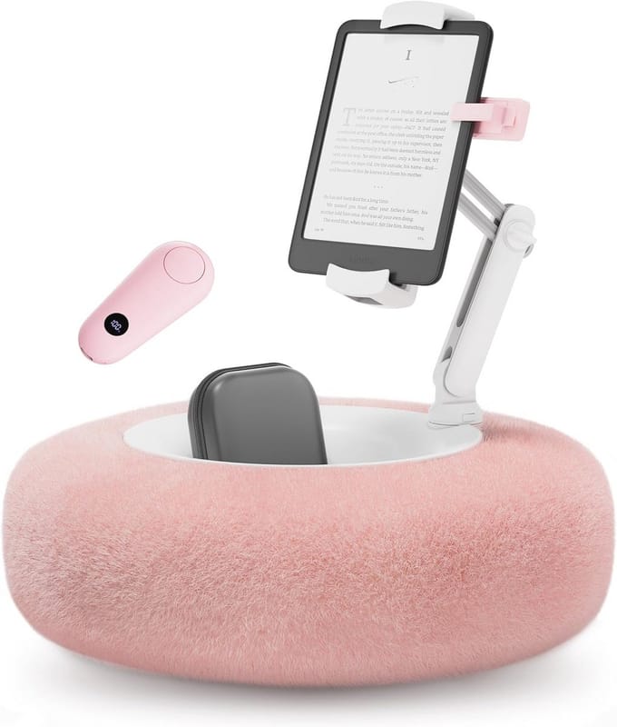 Tablet Kussenstandaard met 360° Verstelbare Houder en Page Turner voor E-readers en Tablets