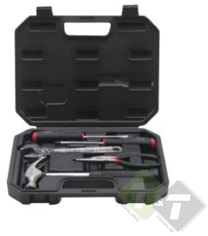 Hamer, punttang, moersleutel, Gereedschapset, 5dlg, Handgereedschap set