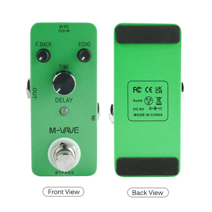 M-VAVE DELAY analogique classique retard Echo guitare effet pédale coque en alliage de Zinc véritable contournement vert