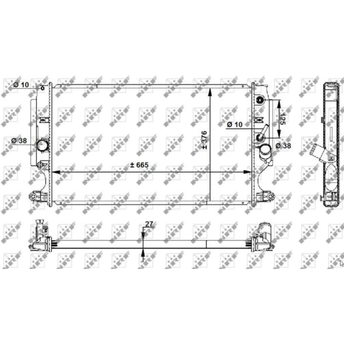 Radiator, motorkoeling NRF 59202