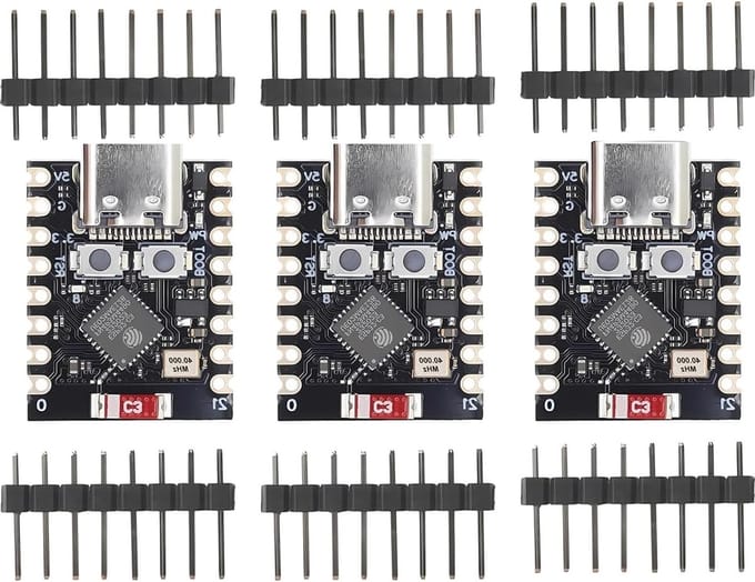 3 Stuks ESP32-C3 Ontwikkelbord met WiFi en Bluetooth - 4MB Flash Geheugen voor IoT Projecten