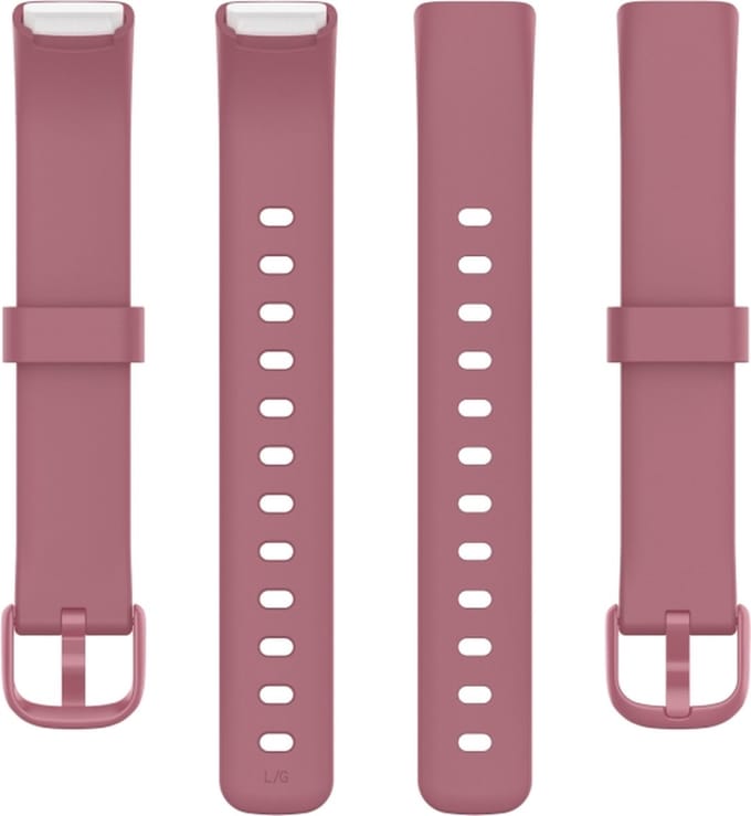 Siliconen bandje - geschikt voor Fitbit Luxe - maat M/L - donkerroze