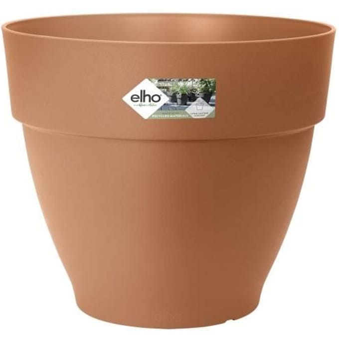 ELHO Pot de fleurs rond Vibia Campana - Ø 55 x H 47 cm - Extérieur - 100% recyclé - Marron