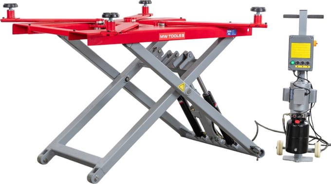 Mobiele schaarhefbrug 3T 1287mm 230V MW Tools MSL305M
