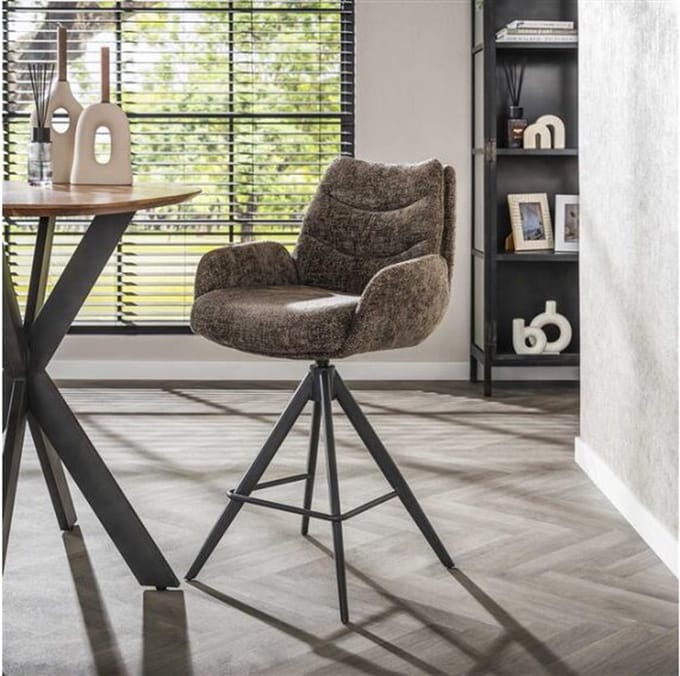 Barstoel lounge. VPE2 - Rich taupe - barstoelen set van 2
