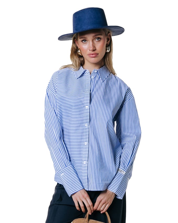 Colourful Rebel Talia Striped Blouse- L