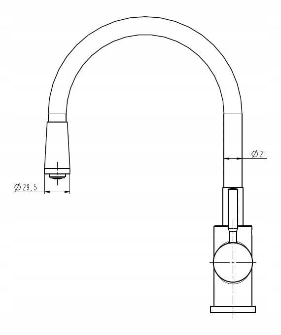 Moderne Keukenmengkraan met Flexibele Uitloop - Rood