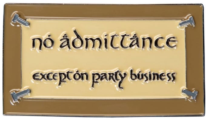 Lord of the Rings Magnet No Admittance (Enamel) 7 cm