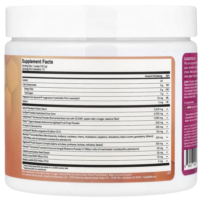 Qualia, Synbiotic™, Fruits Tropicaux, 5,6 oz (157.5 g)