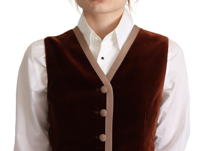Velvet Vest Bruin Stijl