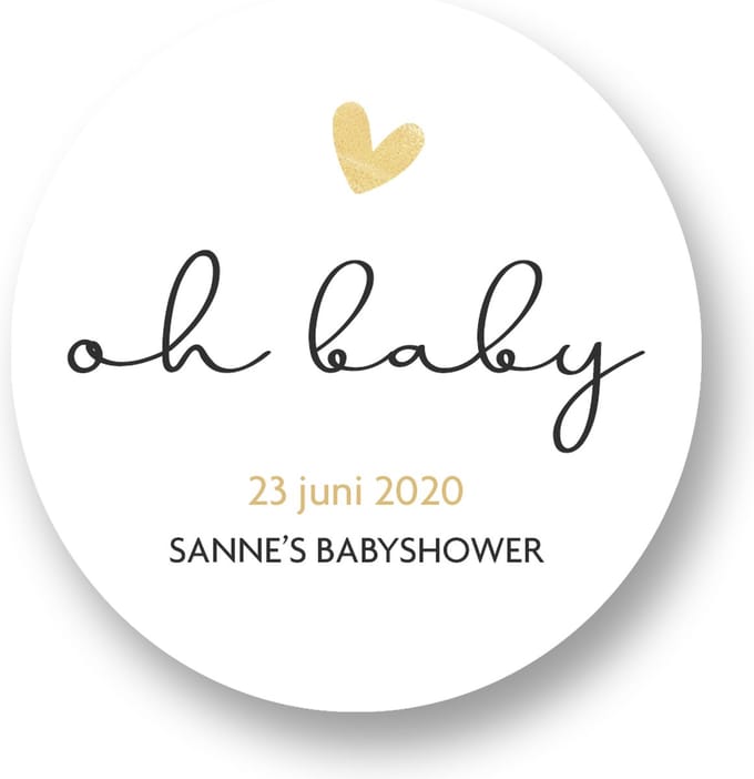 Sluitzegel - Babyshower - Sluitstickers Pimp Studio