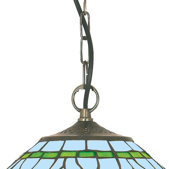 Searchlight Klassieke Tiffany-stijl hanglamp DRAGONFLY