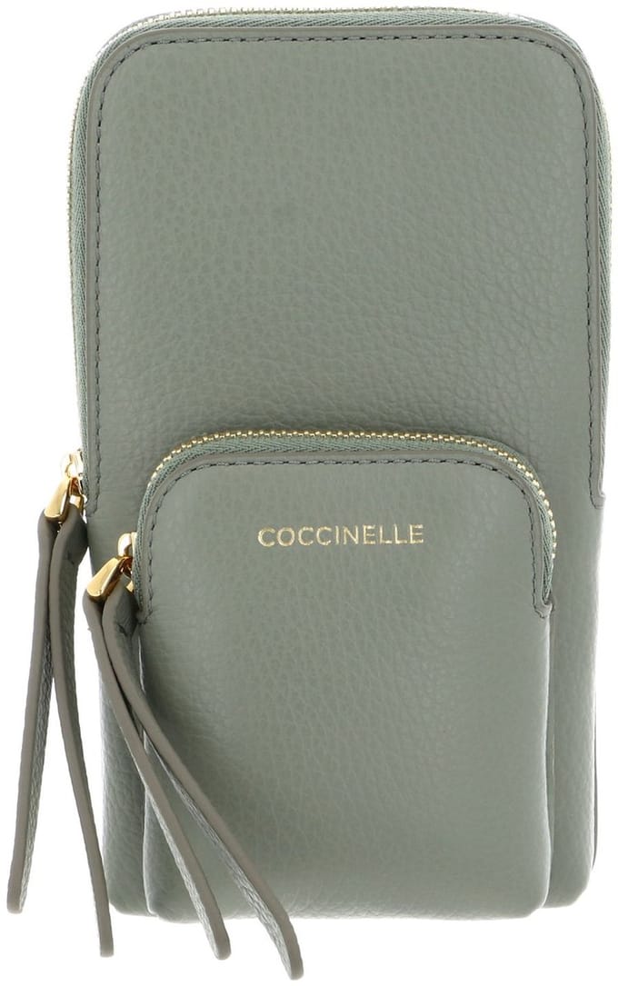 COCCINELLE Leren telefoontasje Pixie Hi-Tech Phone Bag Greenery groene