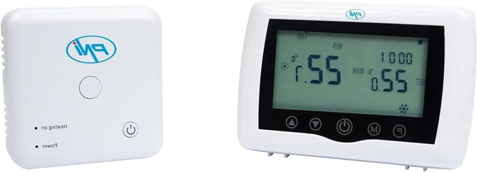 Slimme Thermostaat - Programmeerbare Thermostaat - Verwarming Koeling - Draadloze Bediening App - 230 Volt - Wit