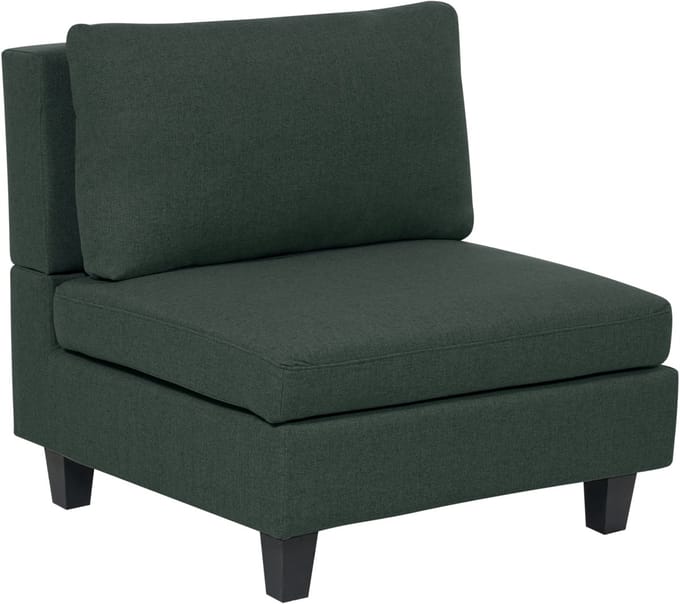 UNSTAD - Fauteuil - Donkergroen - Polyester