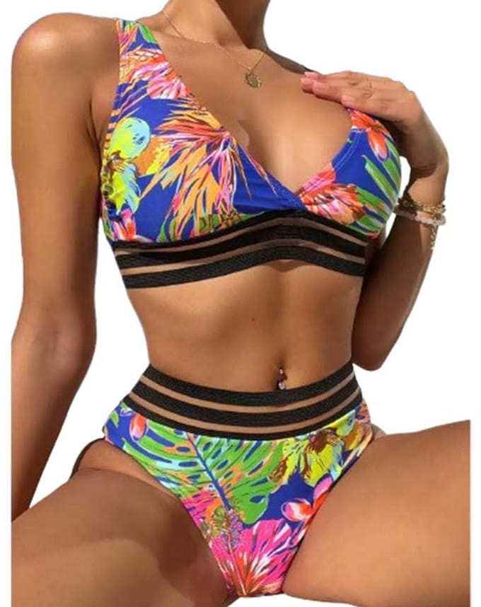 Bikini met Doorschijnende Strips - Bad Mode
