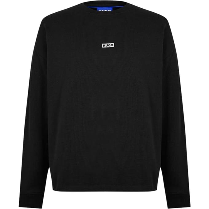 Hugo Heren Logo Sweatshirt (Zwart, Wit)