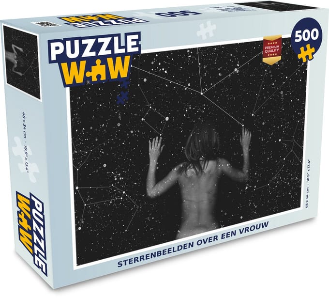 Puzzel Sterrenbeelden over een vrouw - Legpuzzel - Puzzel 500 stukjes