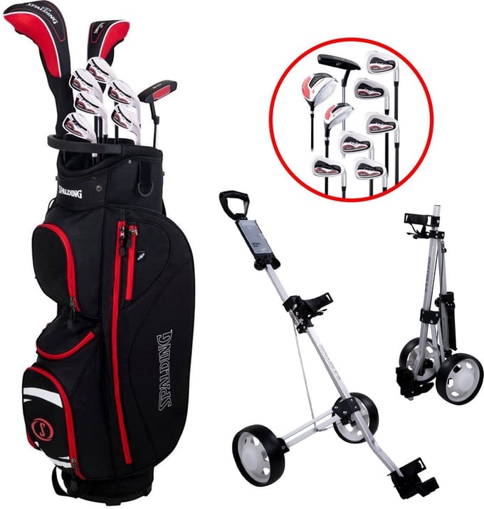 Spalding Tour 2 Complete Golfset met Golftrolley - Golfset Heren - Graphite - Rechtshandig