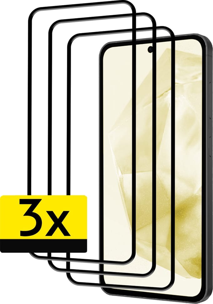 Screenprotector - Geschikt voor Samsung Galaxy A35 - 3 Stuks - Full Cover - Beschermglas - Gehard Glas - Tempered Glass - Screen Protector