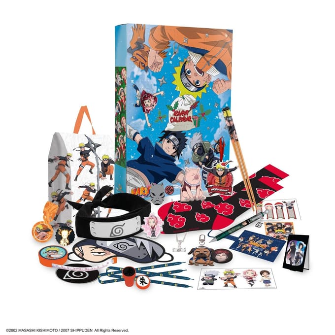 Cinereplicas Naruto Adventskalender 2025 - Met kantoorartikelen en hoofdbeschermers