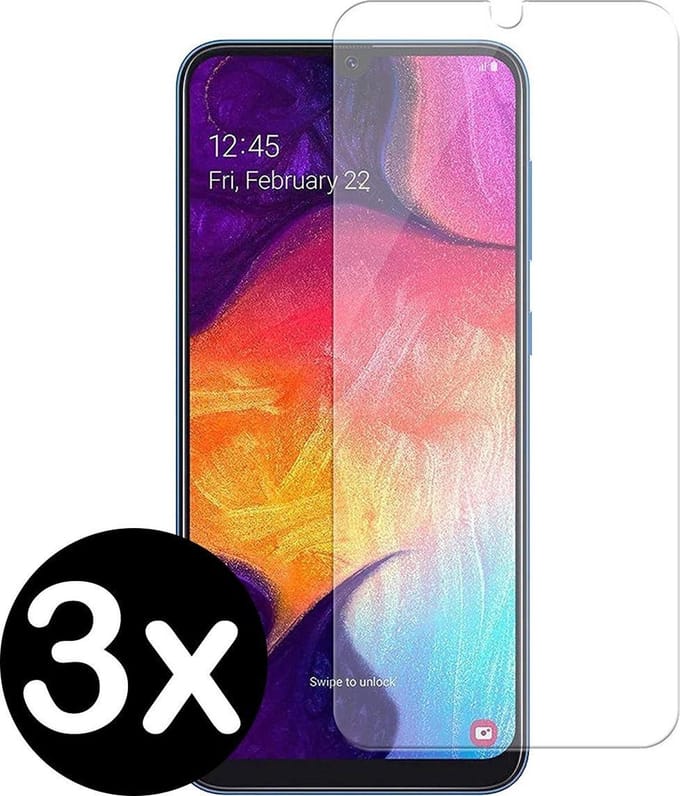 Screenprotector - 3 Stuks - Geschikt voor Samsung Galaxy A20e - Extra Sterk - Beschermglas - Gehard Glas - Tempered Glass - Screen Protector