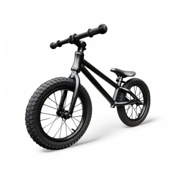 Jobber Toys Fatbike Loopfiets 3 Jaar - 14 Inch Mat Zwart