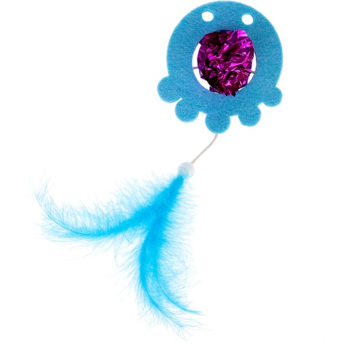 TIAKI kattenspeeltje octopus met veer
