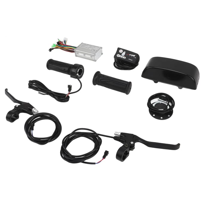 Elektrische Fiets Conversie Kit S800 Paneel 15A Controller Remhendel en Draaigreep voor 250W black