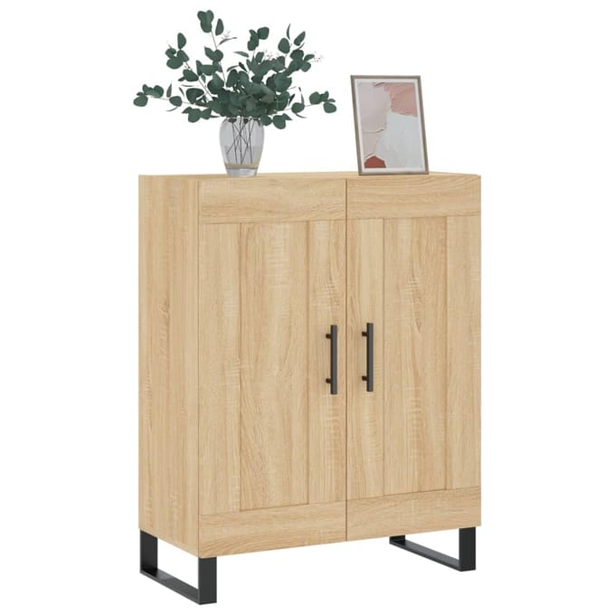 vidaXL - Dressoir - 69,5x34x90 - cm - bewerkt - hout - sonoma - eikenkleurig