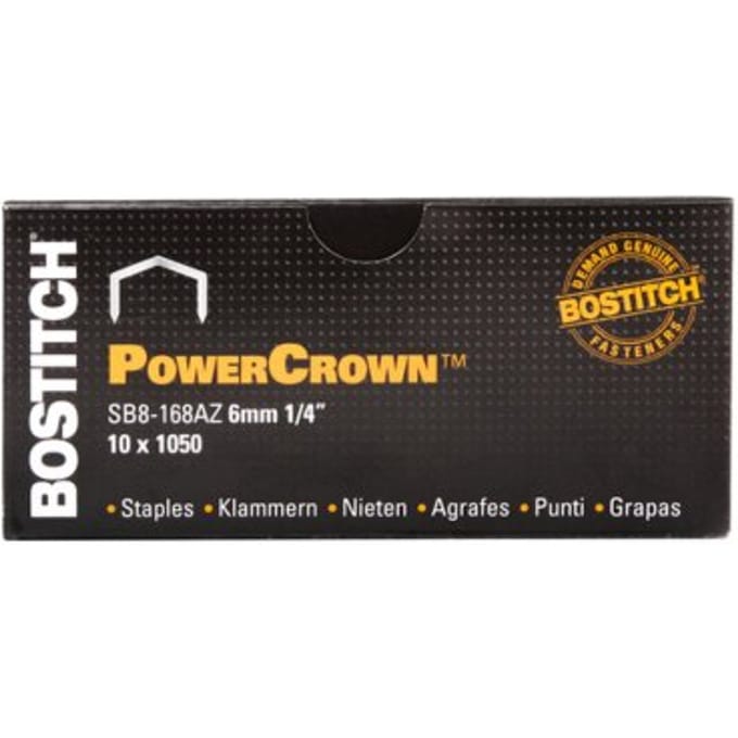 Nieten bostitch b8 staal sb8 6mm gebogen rug 1050 Stuks