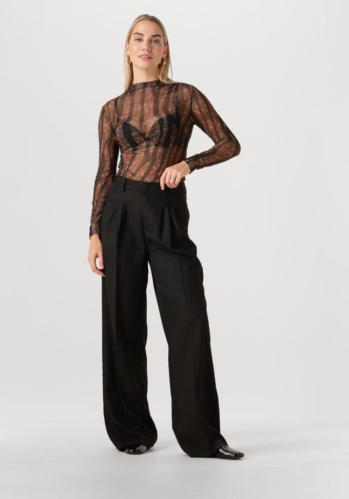 Access D54-2151-0006 Tops & T-shirts Dames - Shirt - Bruin - Maat M