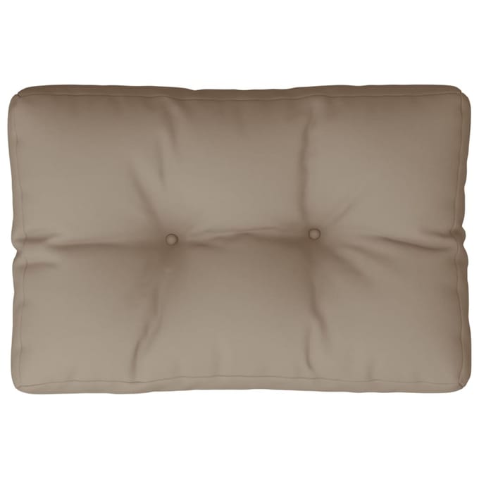 vidaXL - Palletkussen - 60x40x12 - cm - stof - taupe