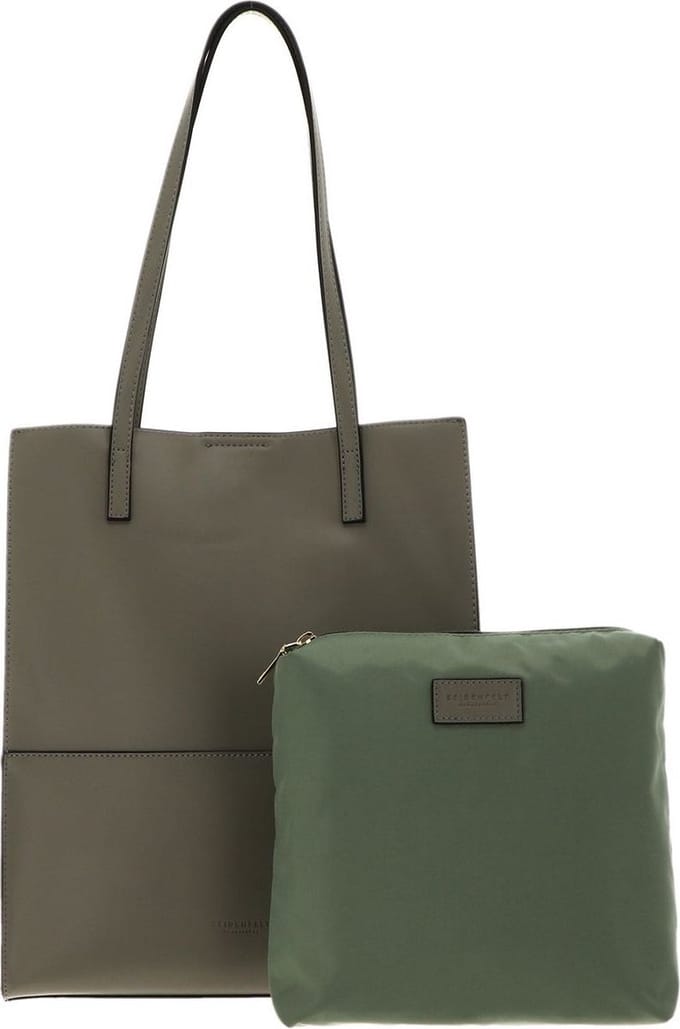 SEIDENFELT MANUFAKTUR Nees Shopper Grey Green / Gold Kaki