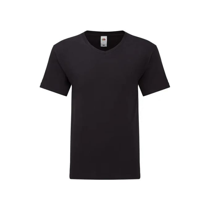 T-shirt met V-hals Fruit of the Loom Iconic 150