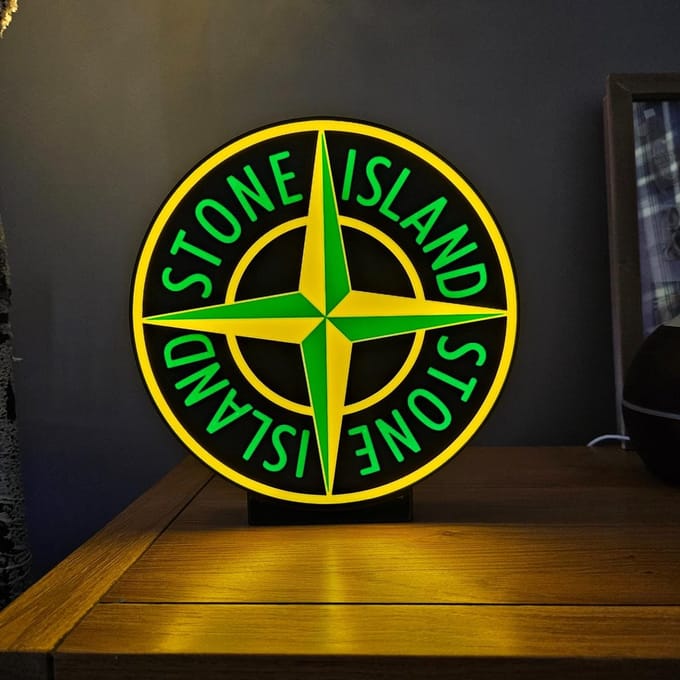 Led lightboxlamp Stone Island-logo