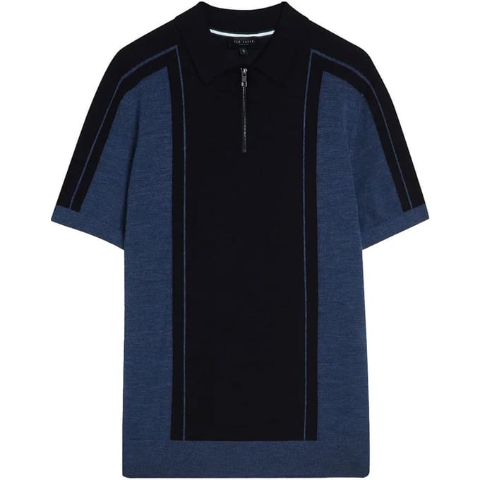 Ted Baker Jesty Heren Navy Wollen Poloshirt