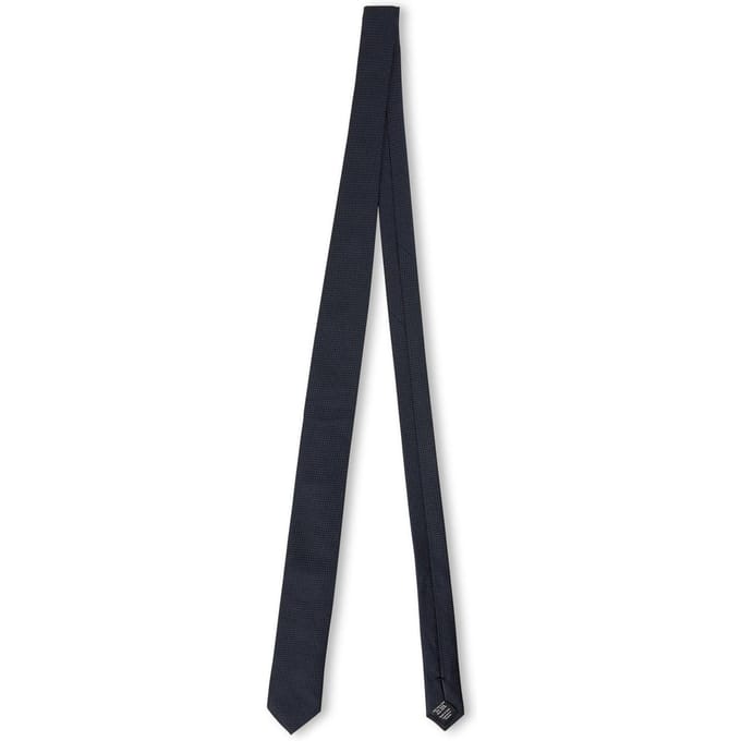 Boss Micro Raster Jacquard Stropdas (Donkerblauw)
